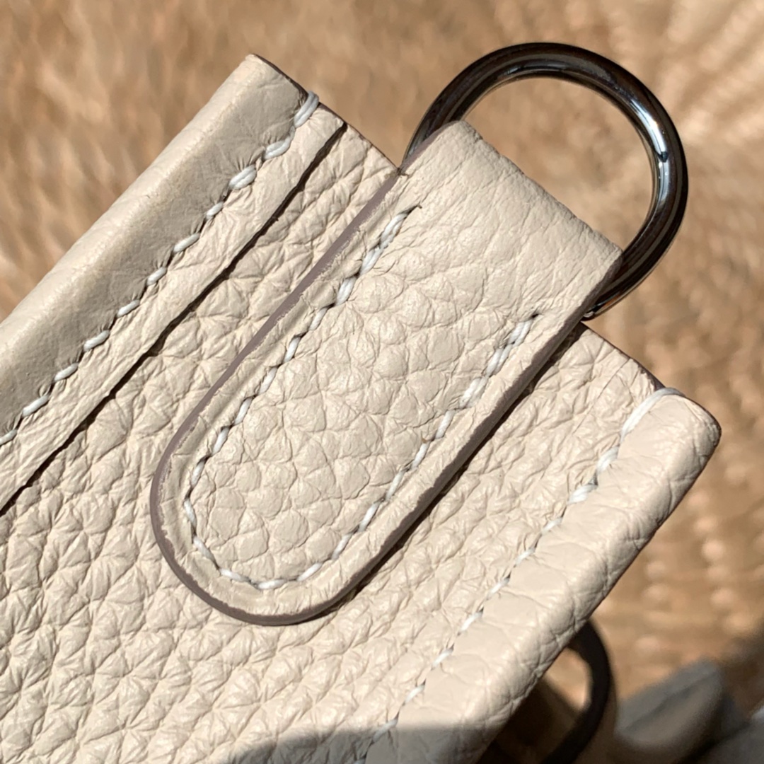 에르메스 미니 에블린16 나타 화이트 은장 토고가죽